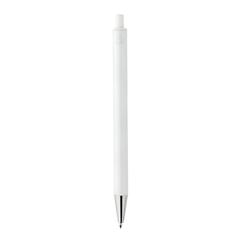 Vue Stylo en aluminium recyclé certifié RCS Amisk de couleur blanc| Krokrodeal