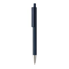 Vue Stylo en aluminium recyclé certifié RCS Amisk de couleur bleu| Krokrodeal
