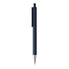 Vue Stylo en aluminium recyclé certifié RCS Amisk de couleur bleu| Krokrodeal