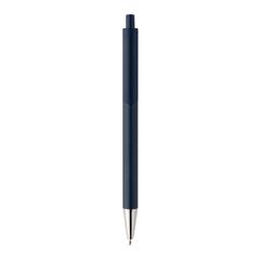 Vue Stylo en aluminium recyclé certifié RCS Amisk de couleur bleu| Krokrodeal