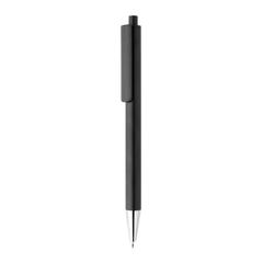 Vue Stylo en aluminium recyclé certifié RCS Amisk de couleur noir| Krokrodeal