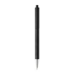 Vue Stylo en aluminium recyclé certifié RCS Amisk de couleur noir| Krokrodeal