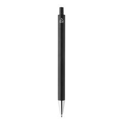 Vue Stylo en aluminium recyclé certifié RCS Amisk de couleur noir| Krokrodeal