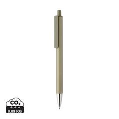 Vue Stylo en aluminium recyclé certifié RCS Amisk de couleur vert| Krokrodeal