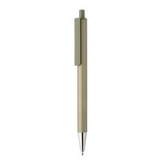 Vue Stylo en aluminium recyclé certifié RCS Amisk de couleur vert| Krokrodeal