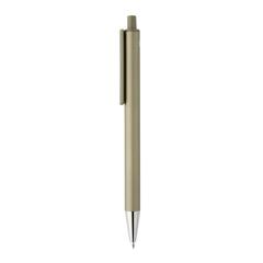 Vue Stylo en aluminium recyclé certifié RCS Amisk de couleur vert| Krokrodeal