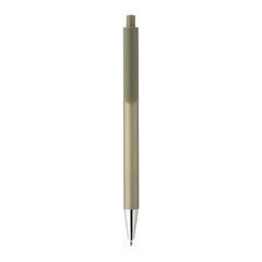 Vue Stylo en aluminium recyclé certifié RCS Amisk de couleur vert| Krokrodeal