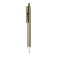 Vue Stylo en aluminium recyclé certifié RCS Amisk de couleur vert| Krokrodeal