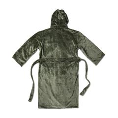 Vue VINGA Peignoir de luxe en peluche RPET GRS Louis taille L-XL de couleur vert| Krokrodeal