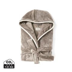 Vue VINGA Peignoir de luxe en peluche RPET GRS Louis taille L-XL de couleur gris| Krokrodeal