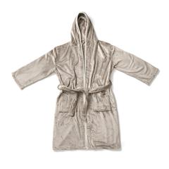 Vue VINGA Peignoir de luxe en peluche RPET GRS Louis taille L-XL de couleur gris| Krokrodeal