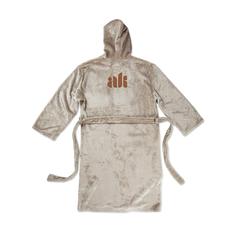 Vue VINGA Peignoir de luxe en peluche RPET GRS Louis taille L-XL de couleur gris| Krokrodeal
