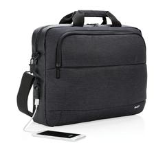 Vue Sacoche pour ordinateur portable 15” de couleur noir| Krokrodeal