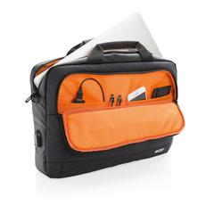 Vue Sacoche pour ordinateur portable 15” de couleur noir| Krokrodeal