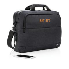 Vue Sacoche pour ordinateur portable 15” de couleur noir| Krokrodeal