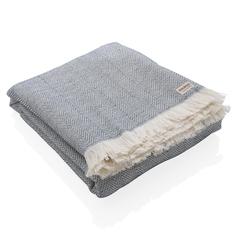 Vue Serviette 4 Saisons Ukiyo Hisako AWARE™ Made in Europe de couleur bleu| Krokrodeal
