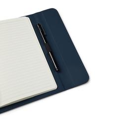 Vue VINGA Carnet A5 en papier et PU certifié GRS Baltimore de couleur bleu| Krokrodeal