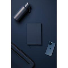 Vue VINGA Carnet A5 en papier et PU certifié GRS Baltimore de couleur bleu| Krokrodeal