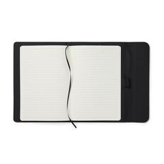 Vue VINGA Carnet A5 en papier et PU certifié GRS Baltimore de couleur noir| Krokrodeal