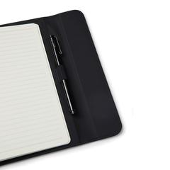 Vue VINGA Carnet A5 en papier et PU certifié GRS Baltimore de couleur noir| Krokrodeal