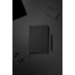 Vue VINGA Carnet A5 en papier et PU certifié GRS Baltimore de couleur noir| Krokrodeal