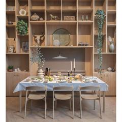 Vue Planche de service ronde en bambou Ukiyo de couleur marron| Krokrodeal
