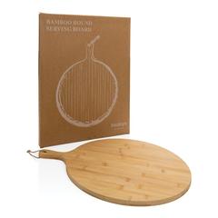 Vue Planche de service ronde en bambou Ukiyo de couleur marron| Krokrodeal
