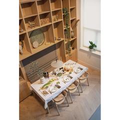 Vue Planche de service ronde en bambou Ukiyo de couleur marron| Krokrodeal