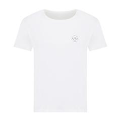 Vue T-shirt pour femmes en coton recyclé Iqoniq Yala de couleur blanc| Krokrodeal