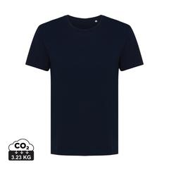Vue T-shirt pour femmes en coton recyclé Iqoniq Yala de couleur bleu| Krokrodeal