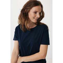 Vue T-shirt pour femmes en coton recyclé Iqoniq Yala de couleur bleu| Krokrodeal