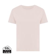 Vue T-shirt pour femmes en coton recyclé Iqoniq Yala de couleur rose| Krokrodeal
