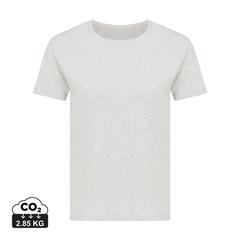 Vue T-shirt pour femmes en coton recyclé Iqoniq Yala de couleur gris| Krokrodeal