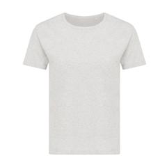 Vue T-shirt pour femmes en coton recyclé Iqoniq Yala de couleur gris| Krokrodeal
