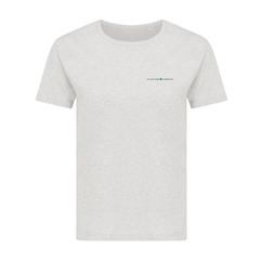 Vue T-shirt pour femmes en coton recyclé Iqoniq Yala de couleur gris| Krokrodeal