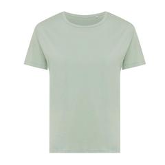 Vue T-shirt pour femmes en coton recyclé Iqoniq Yala de couleur vert| Krokrodeal