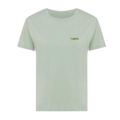 Vue T-shirt pour femmes en coton recyclé Iqoniq Yala de couleur vert| Krokrodeal