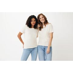 Vue T-shirt pour femmes en coton recyclé Iqoniq Yala de couleur beige| Krokrodeal