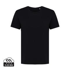 Vue T-shirt pour femmes en coton recyclé Iqoniq Yala de couleur noir| Krokrodeal