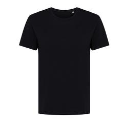 Vue T-shirt pour femmes en coton recyclé Iqoniq Yala de couleur noir| Krokrodeal