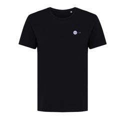 Vue T-shirt pour femmes en coton recyclé Iqoniq Yala de couleur noir| Krokrodeal