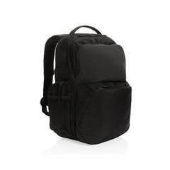 Vue Sac à dos nomade Swiss Peak en rPET AWARE™ de couleur noir| Krokrodeal