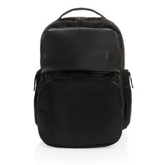 Vue Sac à dos nomade Swiss Peak en rPET AWARE™ de couleur noir| Krokrodeal