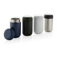 Vue Mug isotherme en acier inoxydable recyclé certifié RCS Brew de couleur gris| Krokrodeal