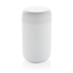 Vue Mug isotherme en acier inoxydable recyclé certifié RCS Brew de couleur blanc| Krokrodeal