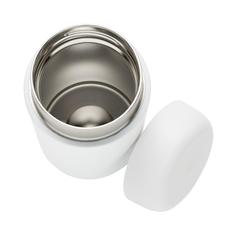 Vue Mug isotherme en acier inoxydable recyclé certifié RCS Brew de couleur blanc| Krokrodeal