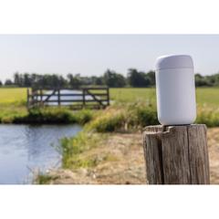 Vue Mug isotherme en acier inoxydable recyclé certifié RCS Brew de couleur blanc| Krokrodeal