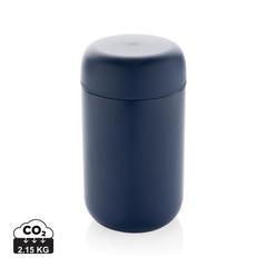 Vue Mug isotherme en acier inoxydable recyclé certifié RCS Brew de couleur bleu| Krokrodeal
