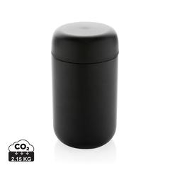 Vue Mug isotherme en acier inoxydable recyclé certifié RCS Brew de couleur noir| Krokrodeal