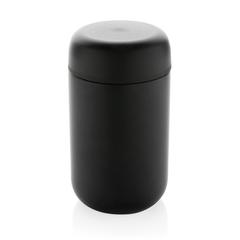 Vue Mug isotherme en acier inoxydable recyclé certifié RCS Brew de couleur noir| Krokrodeal